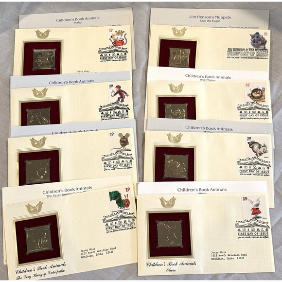 US Golden Replica 22kt FDC  52 first day covers with cards - Picture 3 of 9